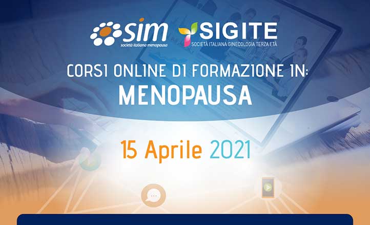 CORSI ONLINE DI FORMAZIONE IN MENOPAUSA SIGITE - SIM: Menopausa e Invecchiamento (3° INCONTRO)