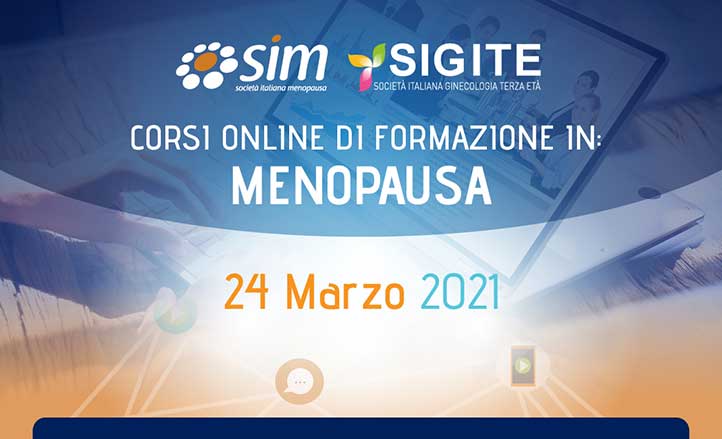 CORSI ONLINE DI FORMAZIONE IN MENOPAUSA SIGITE - SIM: Menopausa e Invecchiamento (2° INCONTRO)